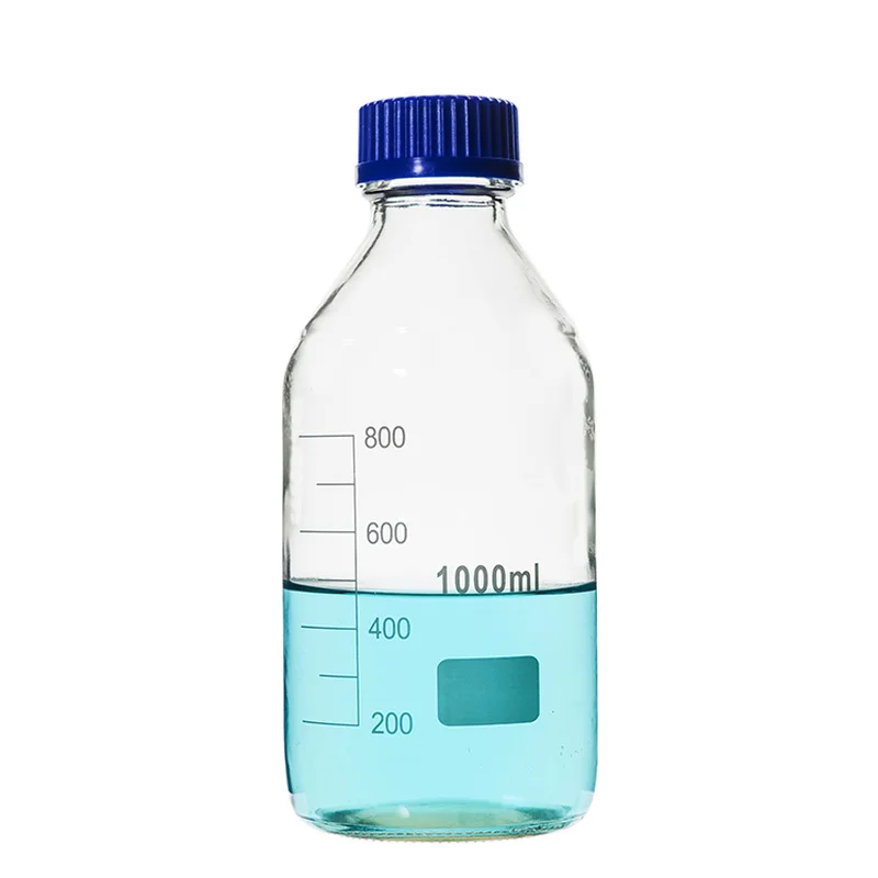 50ml-2000ml / Screw Cap Blue Screw Cap Glass Reagent For Laboratory Utensils Medical Supplies Laboratory Glass reagent Bottle