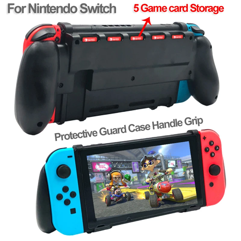 Anti-skidding Comfortable Game Console Bracket Holder Handle Hand Grip Cover With Game Card Storage Case For Nintend SWitch Game