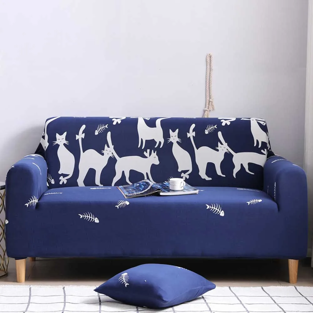 

Universal Cartoon Milk Silk Sofa Cover Slipcovers Animal Stretch Bear Fox Pattern Sofa Covers for Living Room Couch Cover Sofa