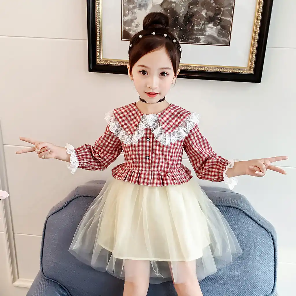 الفتيات اللباس طفل الاطفال الطفل بنات الرسمي الدانتيل تول منقوشة الأميرة حزب الزفاف اللباس وتتسابق الأزياء فتاة فستان كاجوال M850 Aliexpress