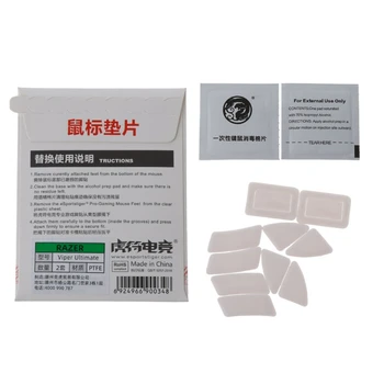 

2 Sets/pack Tiger Gaming Mouse Feet Mouse Skate For Razer Viper Ultimate Mouse White Mouse Glides Curve Edge