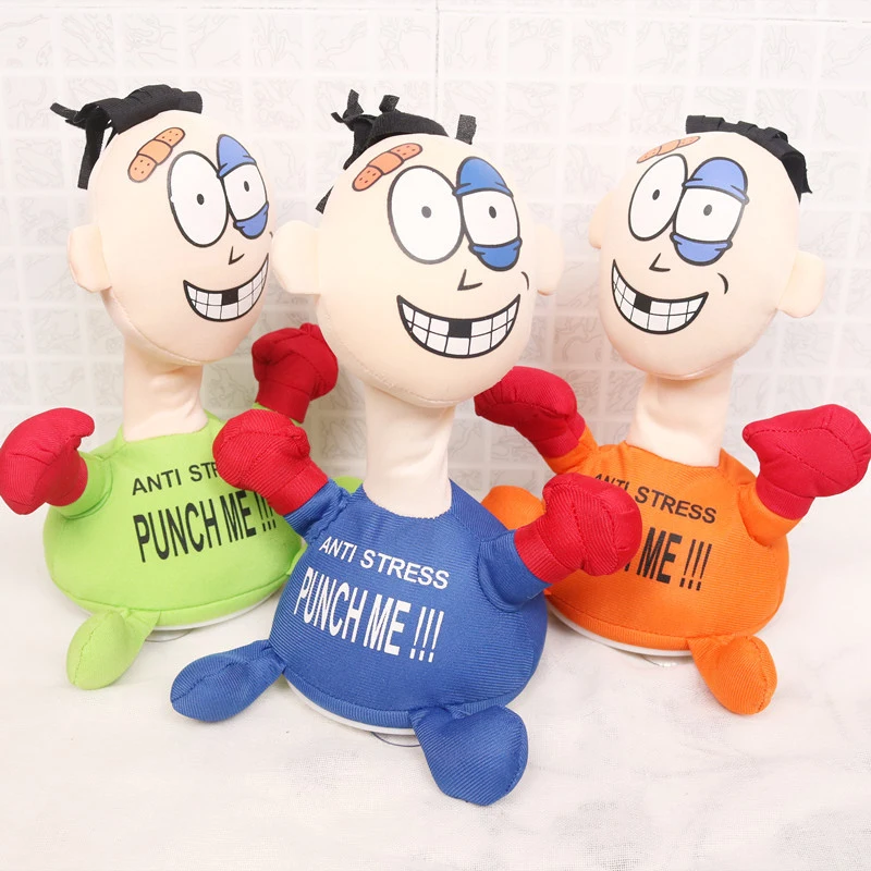 Poupée En Peluche Anti-stress Punch Me, Pauvre Gars Avec Un Nez Meurtri Et  Un Visage