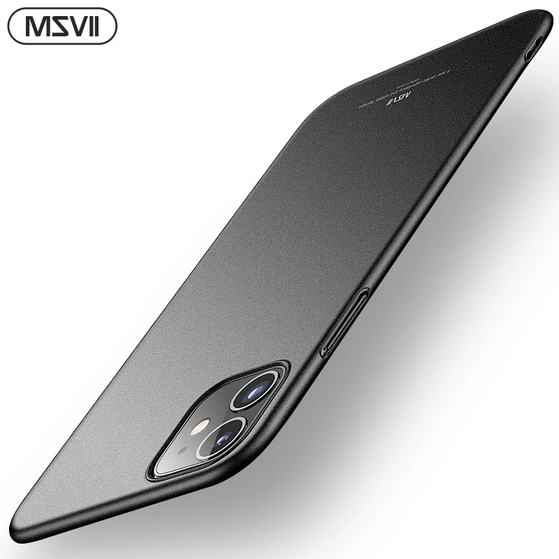 Силиконовый чехол Msvii для iPhone 11 Матовый Жесткий Pro Max защитный экрана | Мобильные