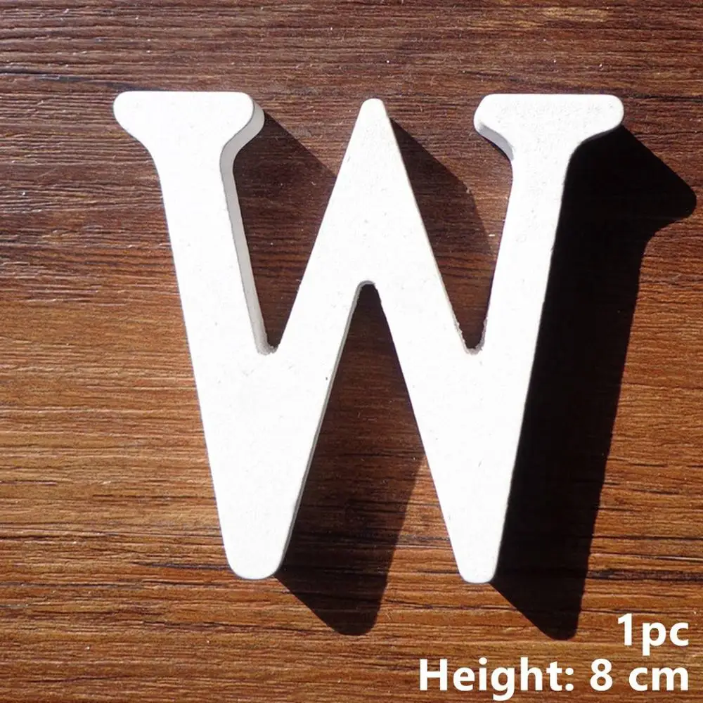 Taoup A-Z деревянные буквы стоящий домашний декор "сделай сам" 0-9 деревянный номер Украшение свадебного стола аксессуары индивидуальное имя любовь женитьба - Цвет: Wood Letter W