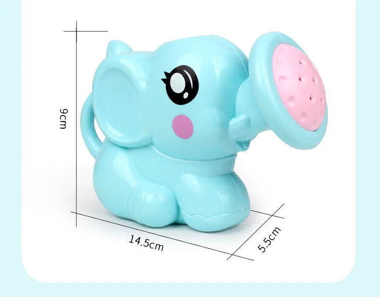 Baby cartoon elephant shower cup newborn child shower shampoo cup baby shower water spoon bath cup 2 color