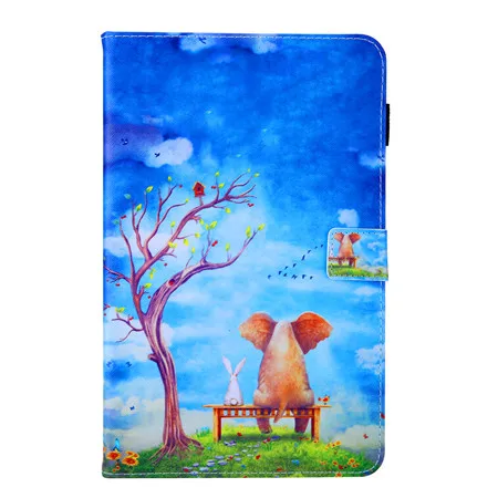12 Tab a 8,0 чехол Funda планшет слот для карт для samsung tab A 8,0 SM-T290 T295 T297 мультфильм узоры pu кожа стенд оболочки - Цвет: 12