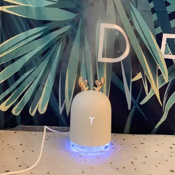 

Office Mini Portable Durable Aroma Essential Oil Diffuser Environmentally Friendly Pink Rabbit Ear Humidifier USB Mist Discharge