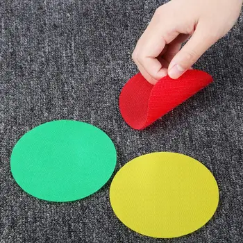 

30pcs Circles Spot Magic Sticker Nylon Round Flat Children Game Sports Training Preschool Classroom Education Auxiliary Tools