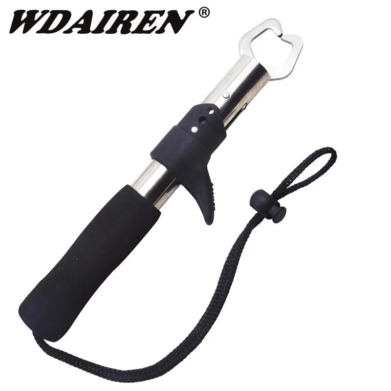

WDAIREN Stainless Steel fish gripper Fish Lip Control with Weight Scale & Ruler Fishing Tool Carp Fishing Clamp Clip Tackles
