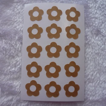 

15mm - Natural Brown Kraft Flower Ring Reinforcement Stickers for Parcel Tags