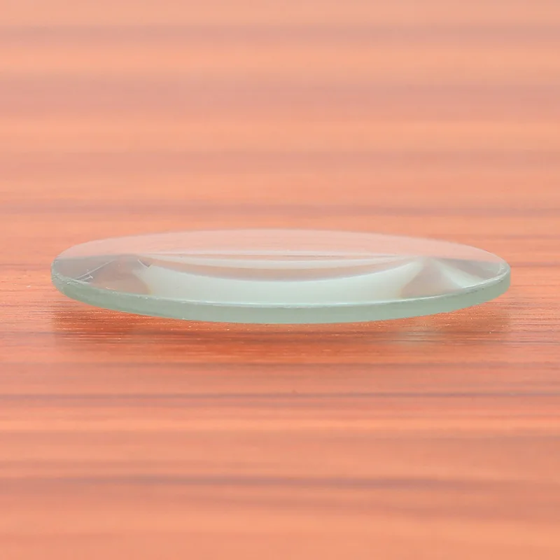 75mm In Diameter Focal Length 175mm Double Convex Blue Glass 5 Times Magnifying Glass Lens