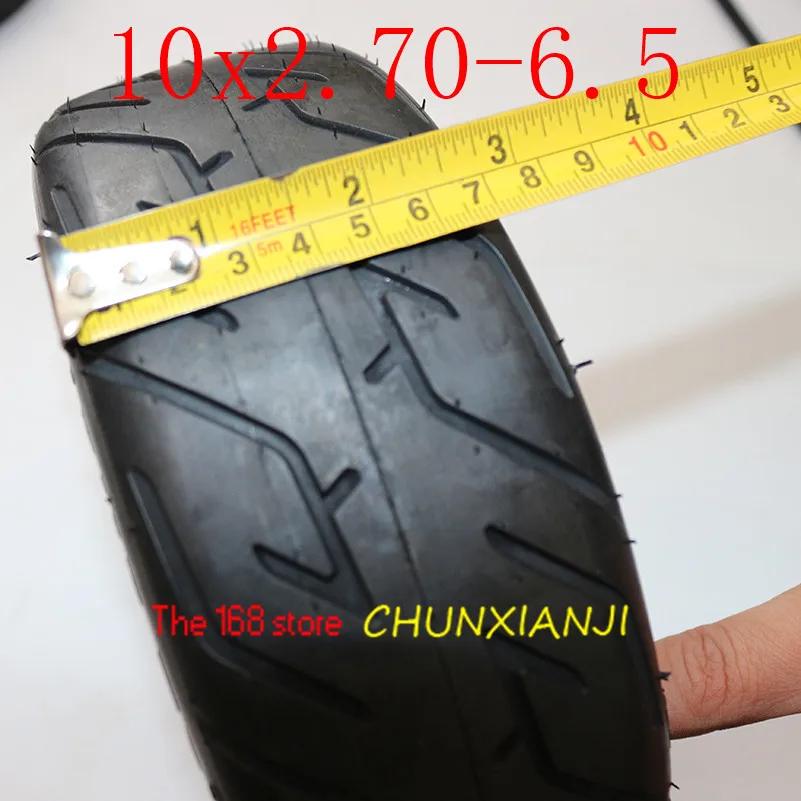 Супер бескамерных шин 10x2. 70-6,5 вакуумные шины подходит электрический скутер сбалансированный 10 дюймов вакуумными шинами для многих размеров понравится