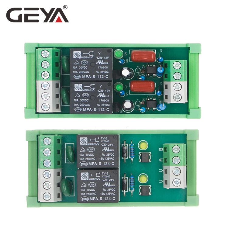 GEYA FY-T73 2 канальный релейный модуль AC/DC 12V 24V AC230V реле Интерфейс PLC Управление