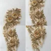 Embroidery Gold thread 3D flower Sewing ABS pearl Laces collar Dress Craft materials Sequins Application Needlework Accessories ► Photo 3/3