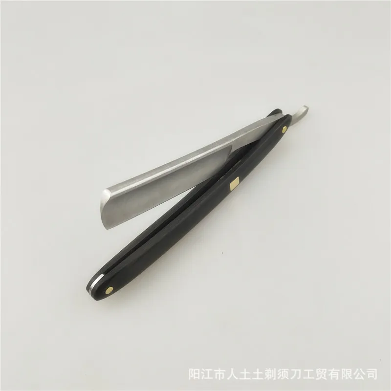 Stainless Steel Straight razor Holder Black Wood Razor Vintage Razor Shaving Knife Razor G1106
