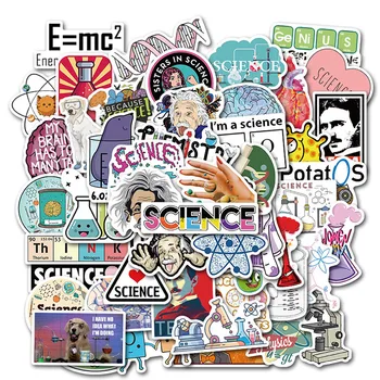 

50PCS/lot Science Experiment Stickers Chemical Programming Pegatina For Laptop PC Phone Suitcase Waterproof Sticker