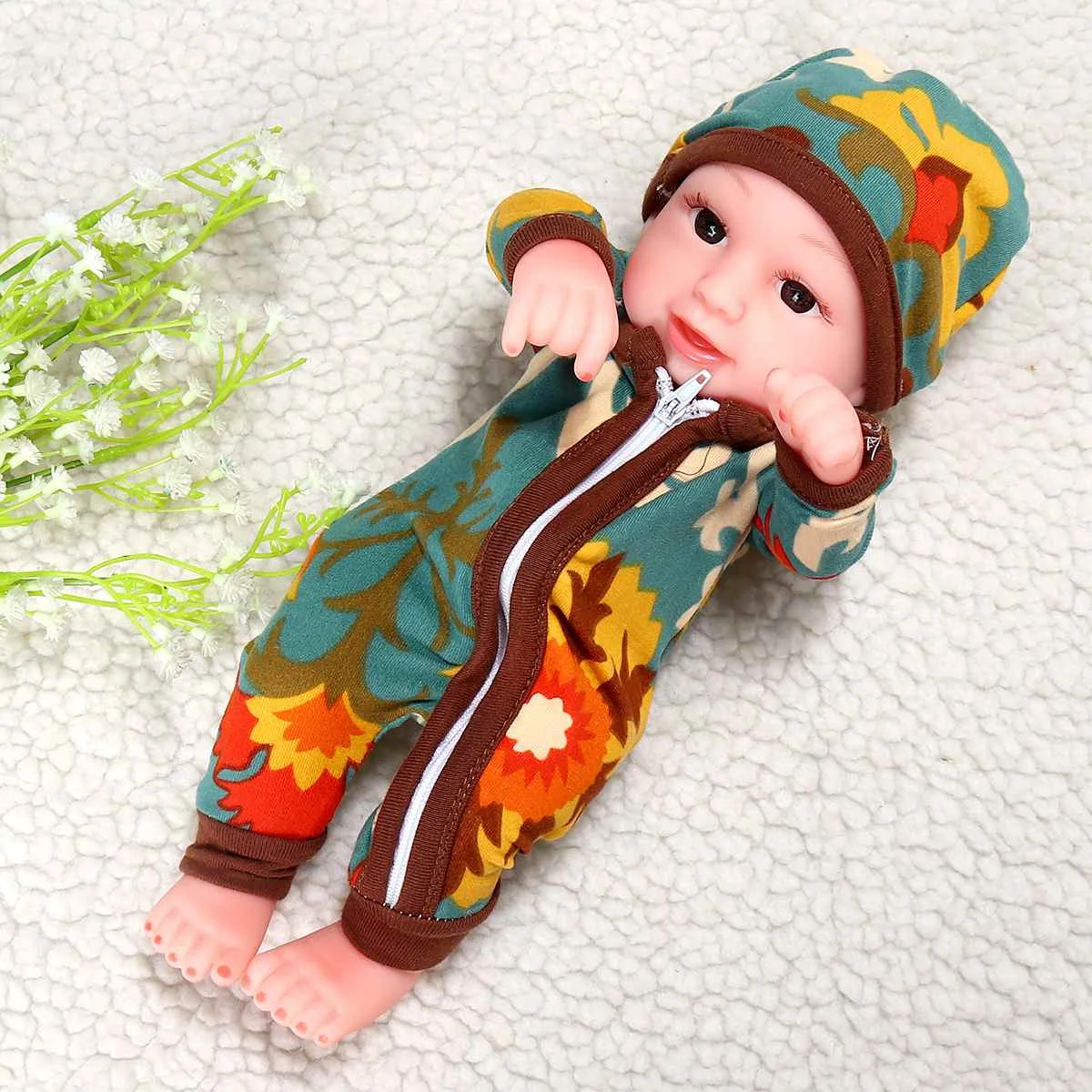 10 ''мини Reborn Baby девочка мальчик полный силиконовый винил милый одет младенец кукла реалистичные Bebes Reborns для малыша Купание кукла 26 см