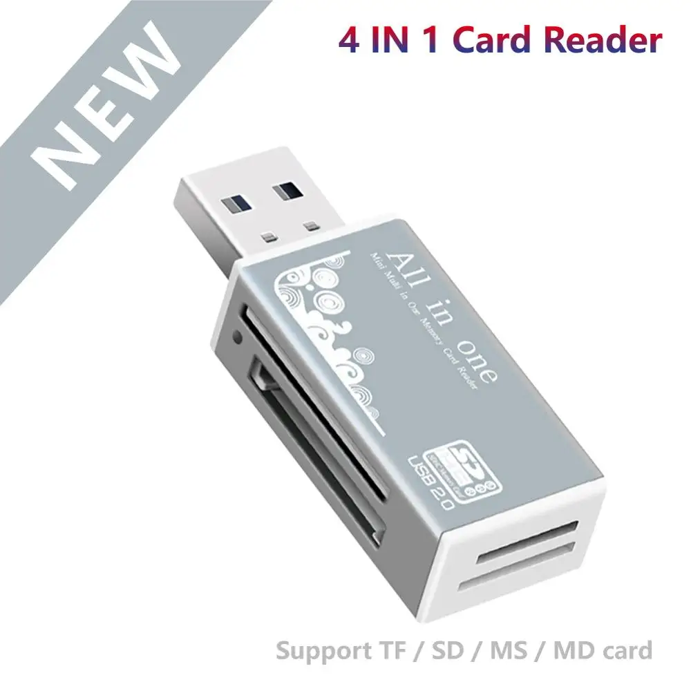 Все в одном кардридер USB 2 0 SD адаптер Поддержка TF CF Mini SDHC MMC MS|Картридеры| |