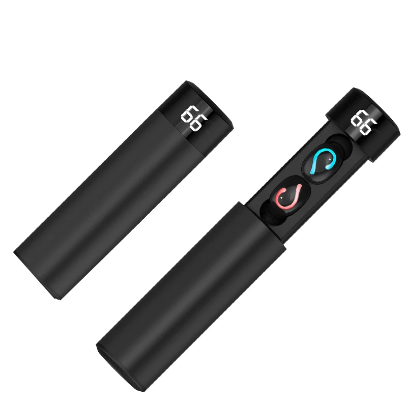 Q67 TWS беспроводные наушники Bluetooth 5,0 стерео мини наушники с двойным микрофоном спортивные водонепроницаемые наушники для iphone Xiaomi huawei - Цвет: Черный