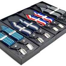 Подтяжки с штаны для взрослых ремень зажим высокого качества эластичные четыре зажимы с ремешками изысканные жаккардовые эластичные подтяжки