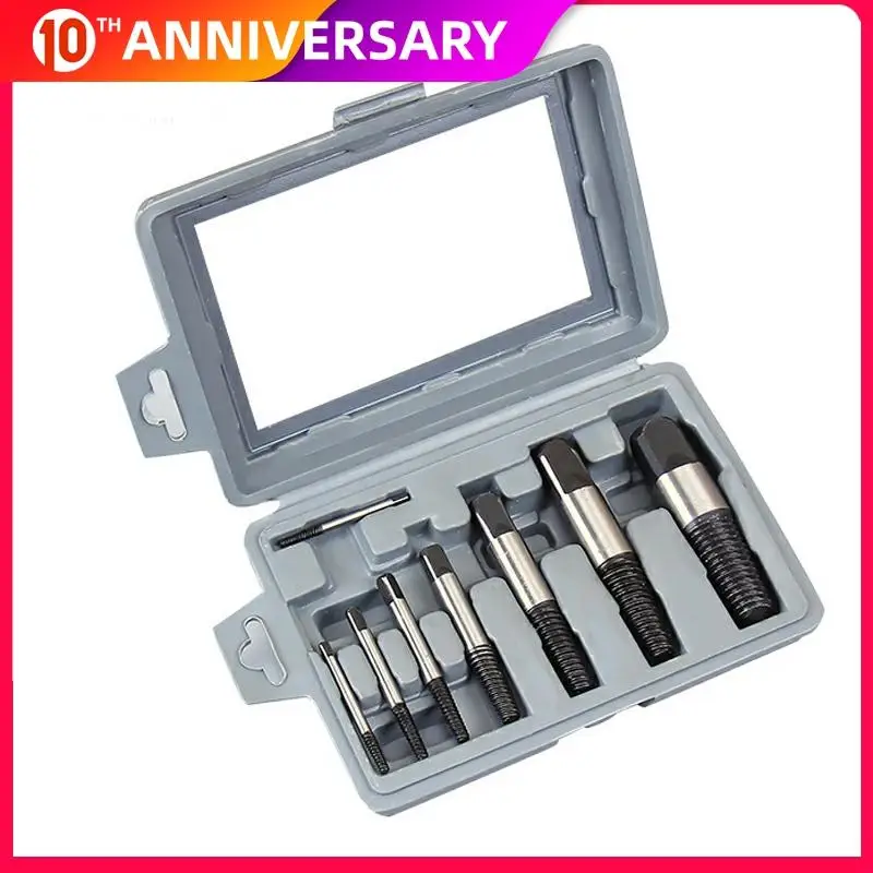 

8pcs Damaged Broken Screws Extractor Drill Bits Double Screw Extractor Broken Bolt Water Pipe Remover Set