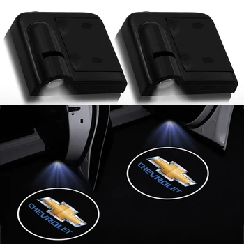 

2pcs Fashion Car-styling Wireless Led Car Door Welcome Laser Projector Logo Ghost Shadow Lights for Chevrolets Car Accessories
