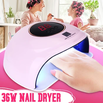 

36W Nail Dryer Dual Light Nail Lamp for All Gels with Sensor Lamps for Manicure Timers Professional Nail Art Tools