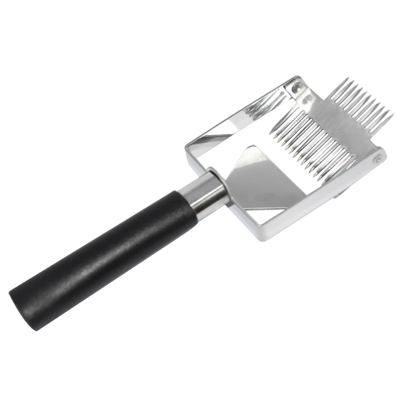 uncapping fork Брендовый Многофункциональный пластиковый инструмент пчеловода из нержавеющей стали с двойной иглой, подходит для расстегивания вилок, медового меда, гребень, скребок - Color: uncapping fork