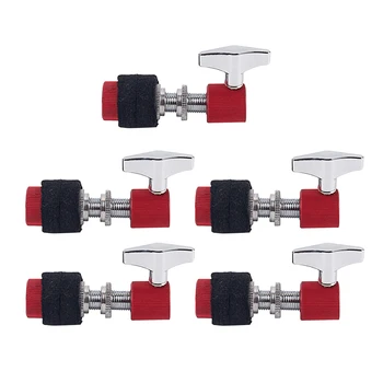 

5piece Cymbal Felts Hi-Hat Clutch Felt Hi Hat Cup, Washer,Sleeves and Base Wing Nuts Replacement for Drum Set