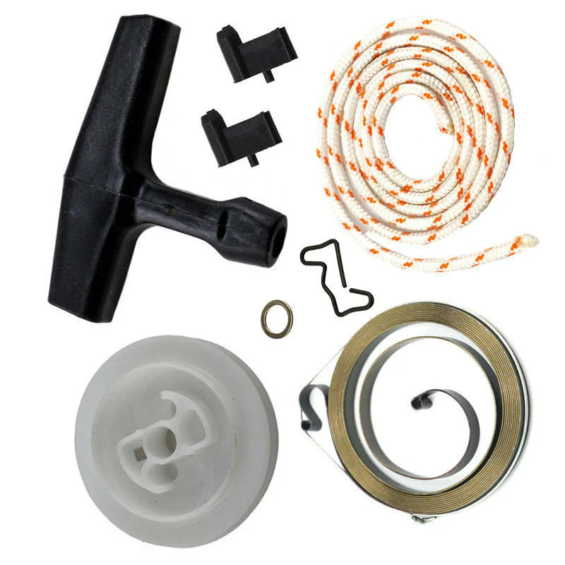 1 Set Recoil Rewind Starter Handle Rope Pulley Springs Stihl 034 036 044 046 MS340 MS360 MS440 MS460 Chainsaw