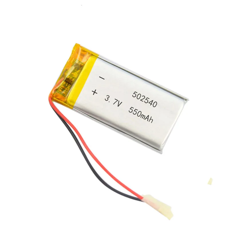 

2/5/10/20pcs 3.7V 550mah 502540 Lithium Polymer Ion Battery 2.0mm JST Connector