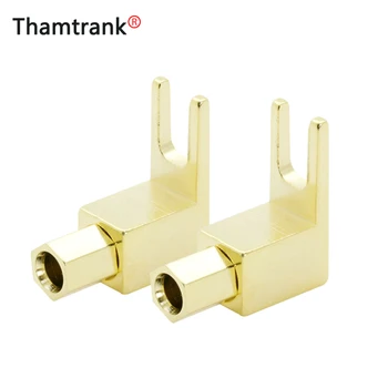 

100PCS Speaker Fork Jack Connector Spade Plug For 4mm U Banana Plug Adapter