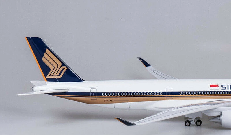 1/142 масштаб пассажирский самолет модель Сингапура авиалиний A350 светодиодный Игрушечная модель самолета Самолет Airforce модель мальчиков подарок
