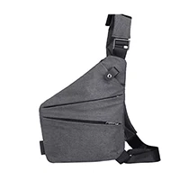 Grey right breast Новая мужская сумка-мессенджер из Оксфорда, модная сумка на груди, многофункциональная цифровая сумка для хранения, противоугонная водонепроницаемая сумка на плечо с карманом - Цвет: Grey right breast