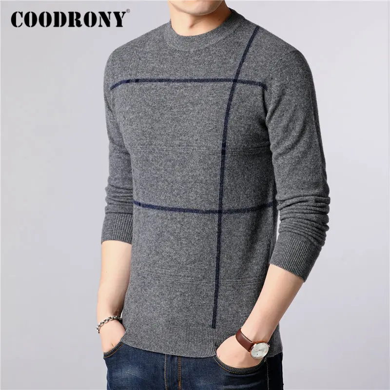 COODRONY Brand Sweater Men 100% Merino Wool Pullover Men Winter Thick Warm Sweaters Soft Cashmere Casual O-Neck Pull Homme 93042 COODRONY Brand Sweater Men 100% Merino Wool Pullover Men Winter Thick Warm Sweaters Soft Cashmere Casual O-Neck Pull Homme 93042