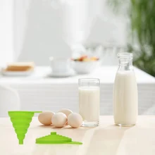 Бытовая жидкая дозирующая кухонная утварь мини-воронка хранение, силикон Складная воронка Портативная Складная воронка s подвесная