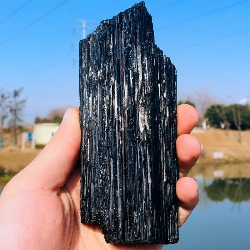 AAAA Natural Black Tourmaline Crystal Quartz Raw Crystals Rock Mineral Specimen Energy Healing Stone Home Decoration | Дом и сад
