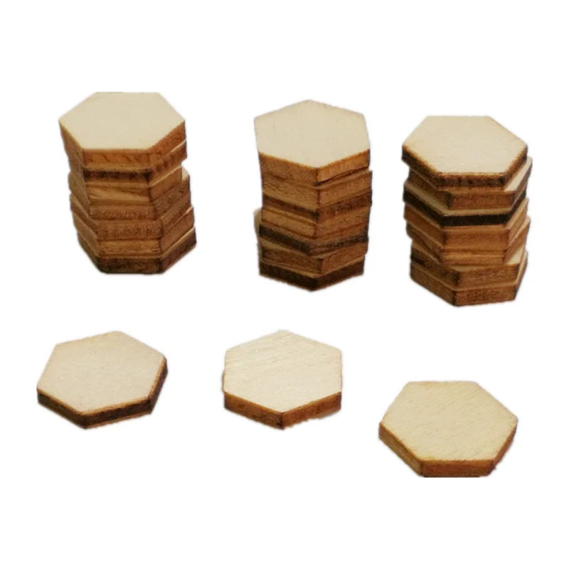 20PCS 10MM Unfinished Wooden Circles Blanks Round Wood Slices for