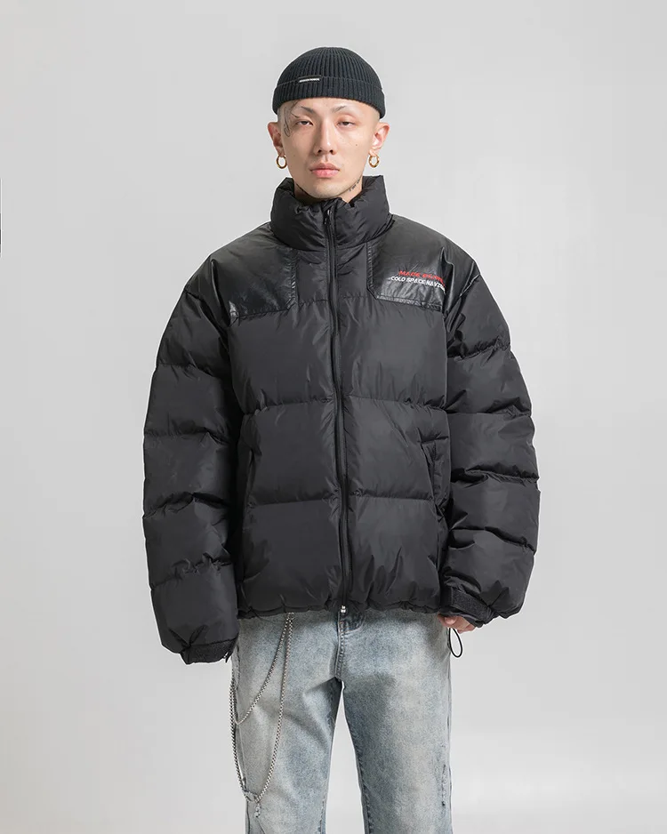 Мужское хлопковое Стеганое пальто в европейском и американском стиле, модная уличная одежда в стиле хип-хоп, Плотная хлопковая стеганая одежда, крутая AliExpress с принтом H