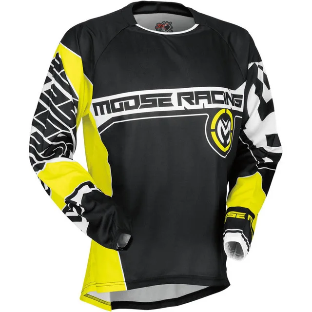 Black Длинная майка для мотокросса для горного велосипеда Pro Moto Off Road футболка одежда Топ DH MX GP RBX MTB B#45 - Цвет: Black