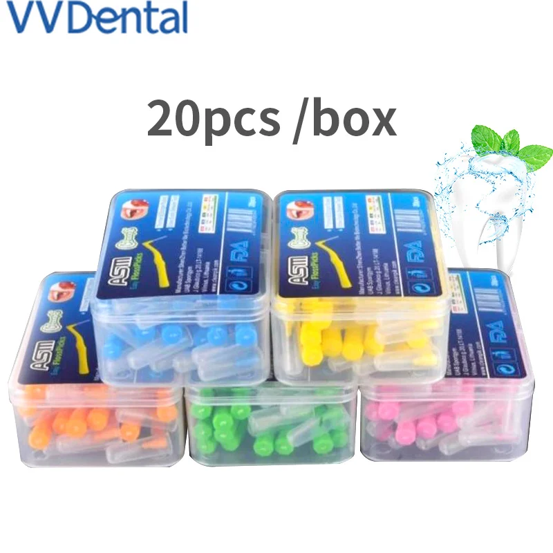 20pcs 0.6-1.5 MM Adults Interdental Brush Clean Between Teeth Floss Toothpick Oral Care Tool Dental Orthodontic | Красота и здоровье