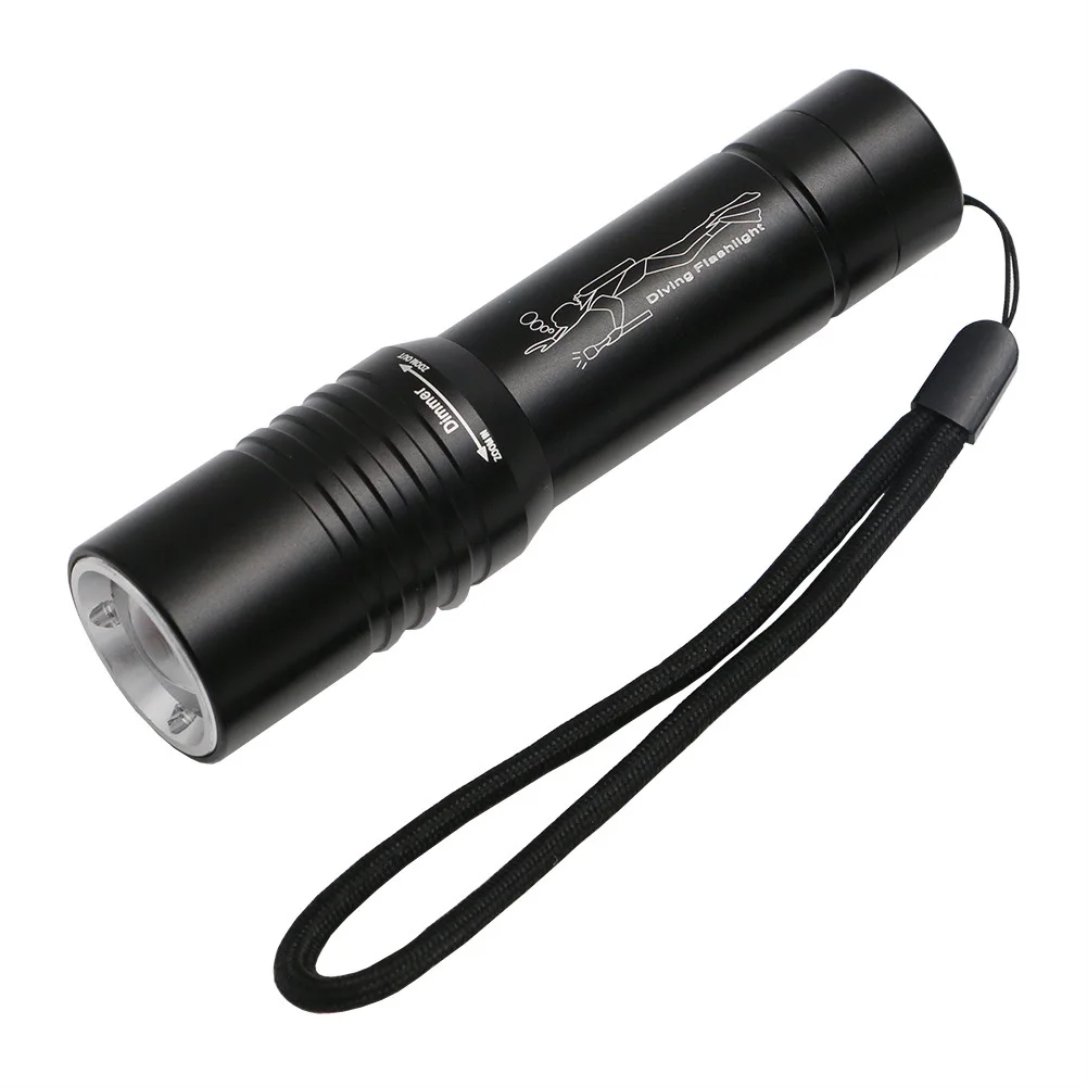 waterproof torch Открытый светильник ing Подводный Водонепроницаемый Профессиональный Дайвинг светильник светодиодный алюминиевый сплав телескопическая фокусировка T6 ДАЙВИНГ фонарик - Испускаемый цвет: waterproof torch