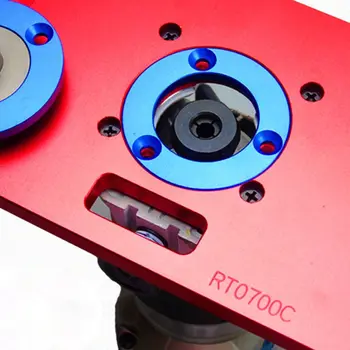 

Aluminum Alloy Router Table Insert Plate with Ring for Wooden Benches RT0700C 40JE