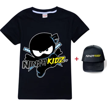Ninja Kidz TV 아동복 코튼 반팔 티셔츠 어린이 운동복, 만화 십대 상의 소년 소녀 의류 크리스마스 선물
