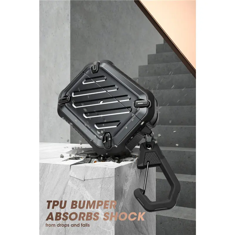Supcase-ub Pro Case para Airpods Pro Corpo Inteiro Capa Protetora Robusta Mosquetão para Apple2023 - Image 6