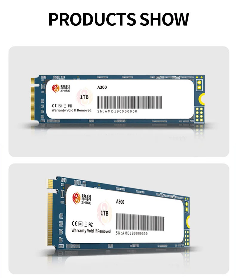 500gb ssd internal ZHIKE A300 128GB 256GB 512GB 1TB 3D NAND PCIe Gen3x4 NVMe 1.3 M.2 2280 Internal SSD Intel NAND flash internal ssd drive