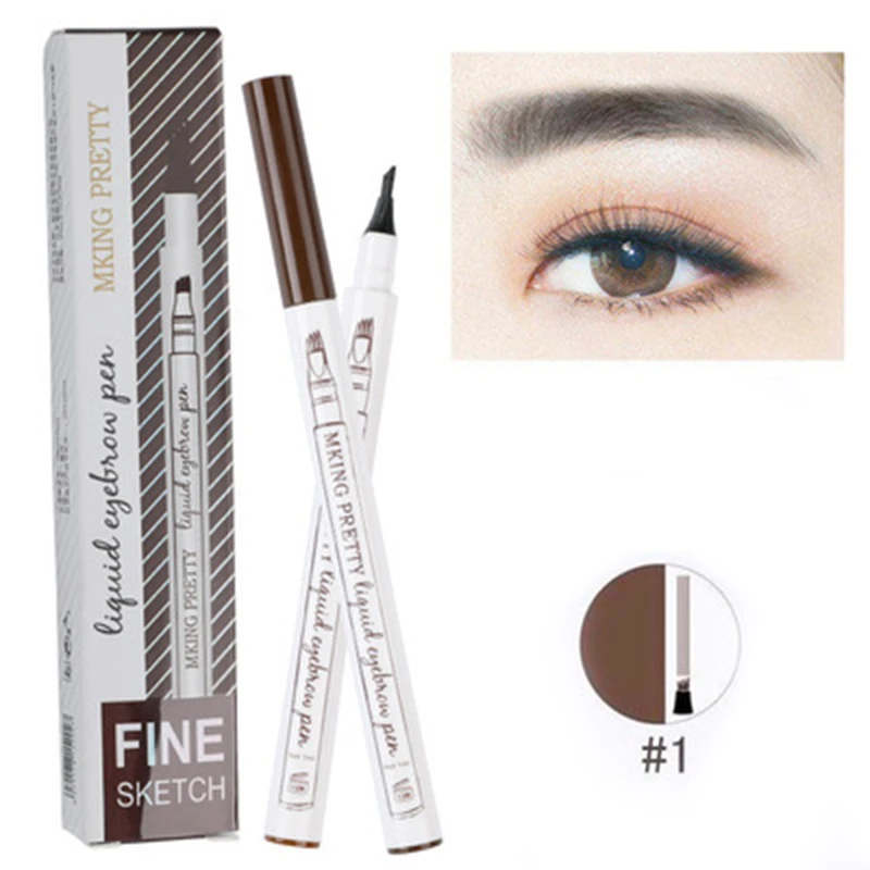 4 Head Makeup Eyebrow Enhancers 3 Colors High-end Automatic Matte Eyebrow Pencil Waterproof Tattoo Pen Long-lasting Cosmetics 4 Head Makeup Eyebrow Enhancers 3 Colors High-end Automatic Matte Eyebrow Pencil Waterproof Tattoo Pen Long-lasting Cosmetics