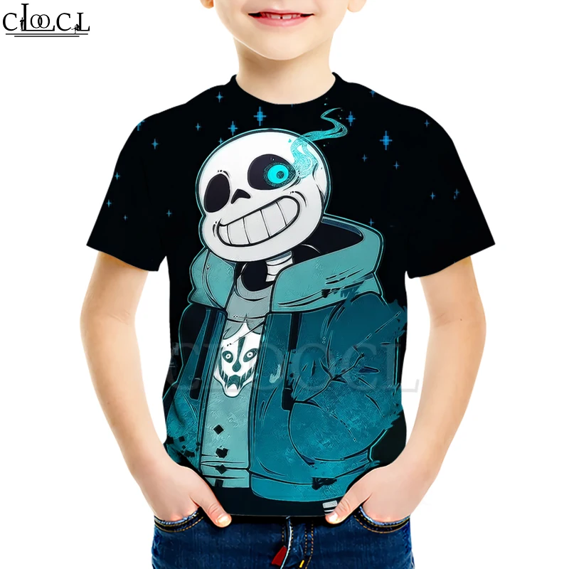 Детская толстовка с принтом Undertale Sans 3D для мальчиков и девочек одежда дочери