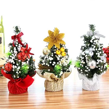 

20cm Mini Christmas Tree Festival Desktop Decoration Christmas Small Tree Mini Xmas Tree New Year Decorations Party Toys Gift