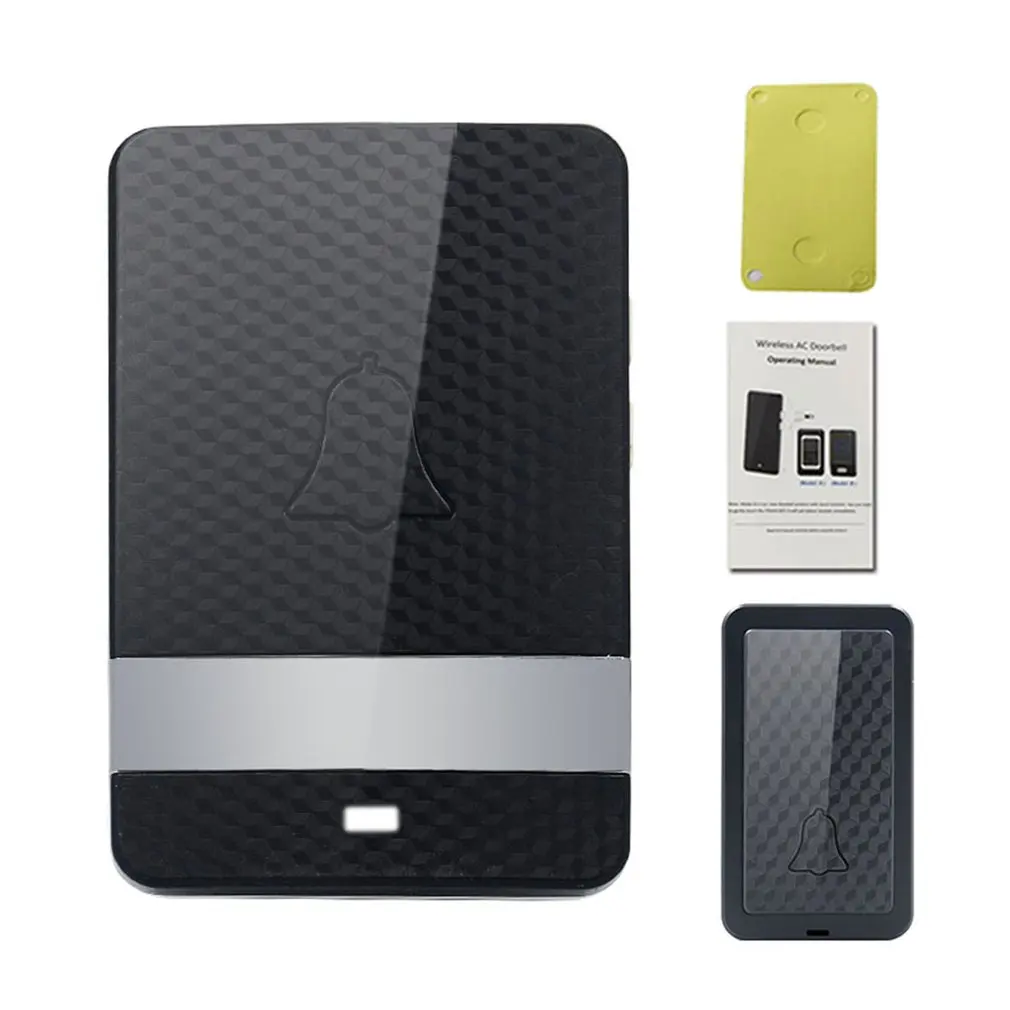 

Waterproof Wireless Dingdong Doorbell Self-powered 28 Ringtones Long Distance No Battery 1 Transmitter + 1 Receiver